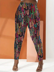  Paisley Print High Rise Boho Leggings