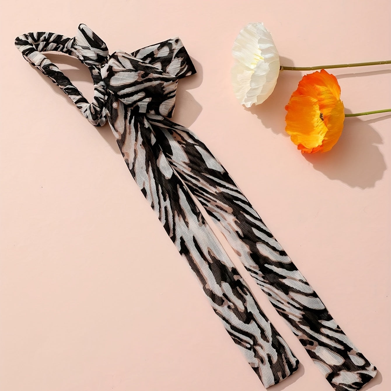 Leopard Bow Hair Claw Nonslip Ponytail Holder