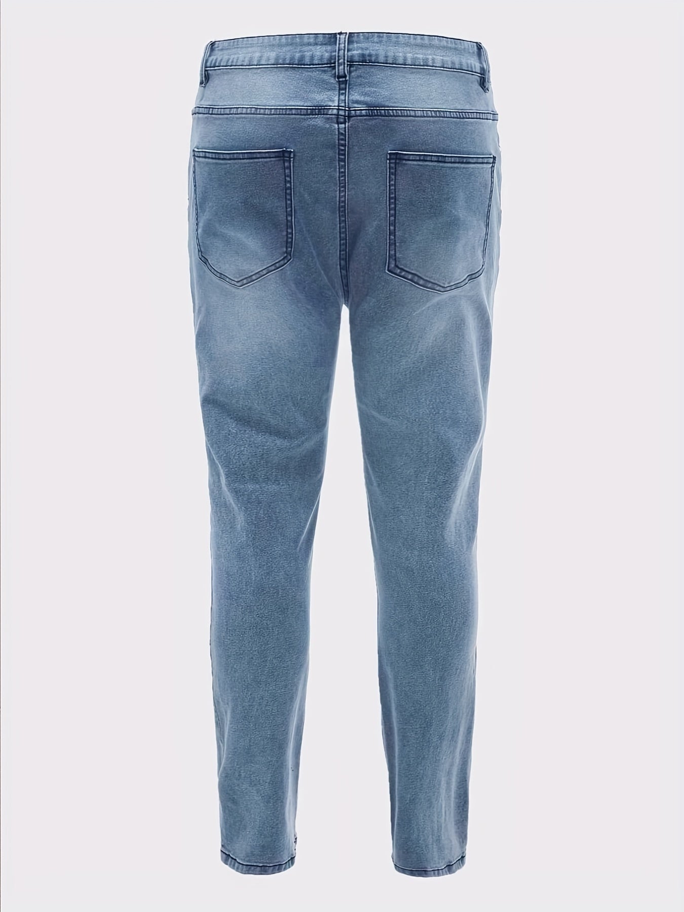 Men's Ripped Skinny Slim Fit Denim Pants Trousers