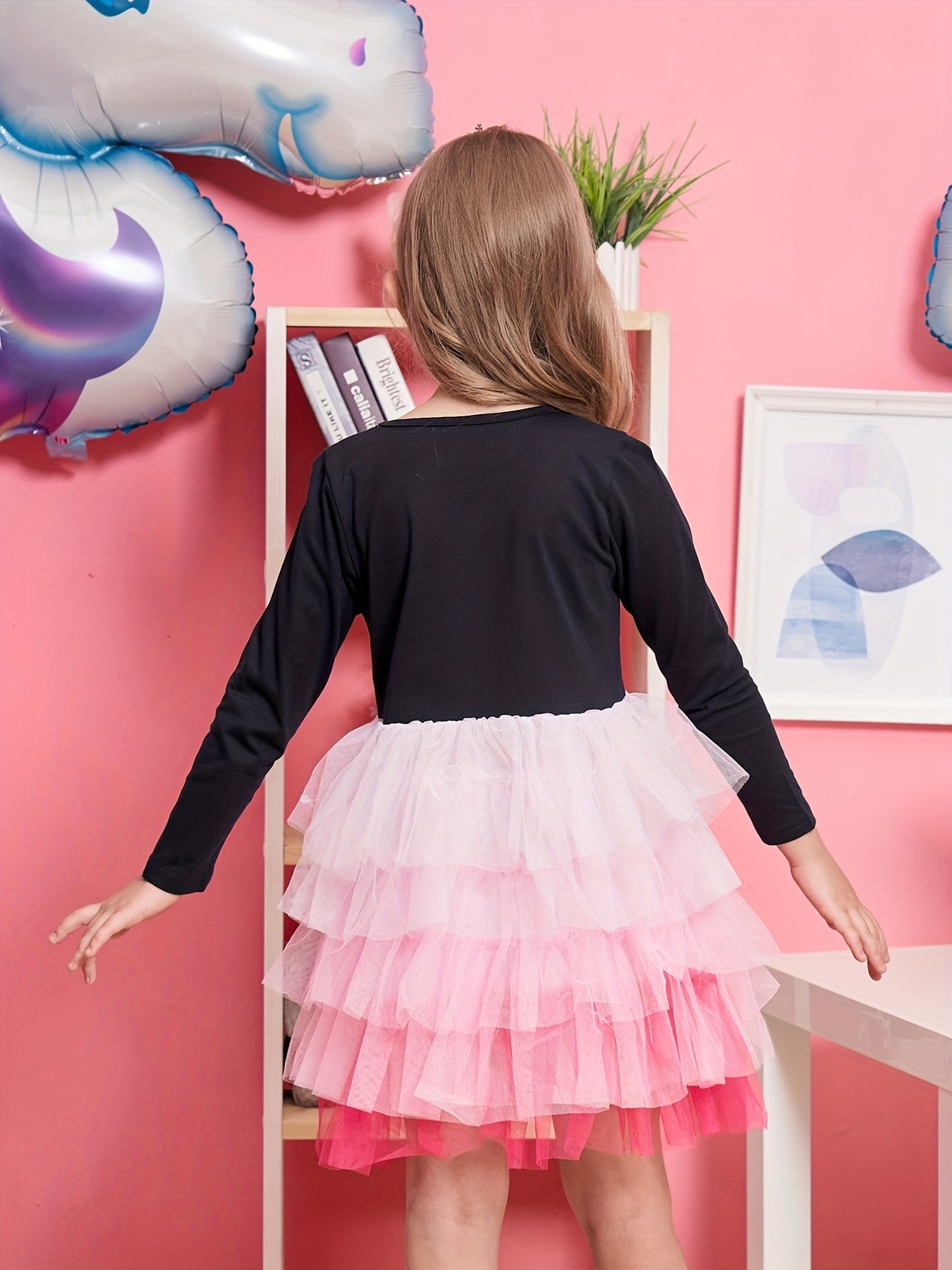 Girls Unicorn Party Princess Tutu Dress 3-8 Years