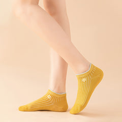 10 Pairs Floral Pattern Low Cut Ankle Socks - Women's Stockings