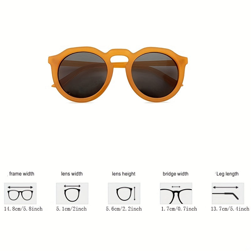 Men's Vintage Round Frame Jelly Sunglasses