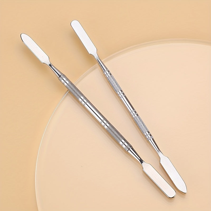 Stainless Steel Makeup Spatula Nail Art Stick Stirring Rod