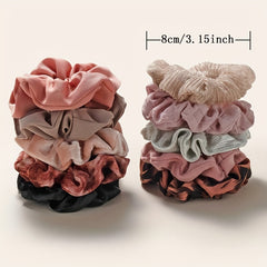 10pcs Large Scrunchie Hair Tie Hair Rope Female Party Hair Accessories