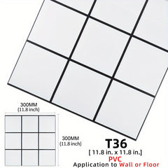 10pcs PVC Marble Floor Stickers Self Adhesive Wall Decals Waterproof