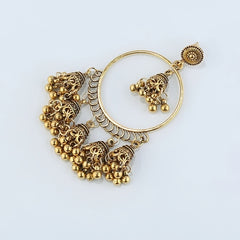 Vintage Indian Hoops Jhumka Earrings - Female Jewelry