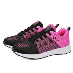 Mesh Ombre Lace Up Casual Sneakers Women's Footwear