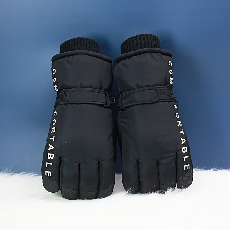 Men's Winter Touch Screen Ski Gloves Thick Warm Windproof & Waterproof