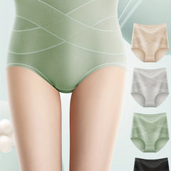 4pcs Seamless High Waist Briefs Stretchy Intimates Panties Women's Lingerie