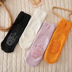 Halloween Print Socks & Fuzzy Women's Stocking