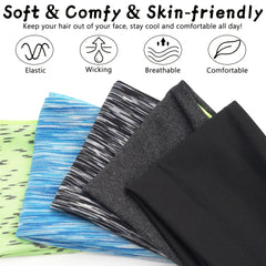 3pcs Men's Sports Headbands Breathable Mesh Sweat Bands