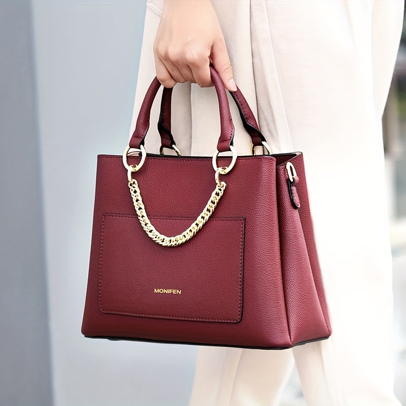 Water Resistant Leather Women's Handbag Shoulder Bag
