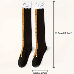 Men's Funny Animal Claw Knee High Socks 2 Pairs