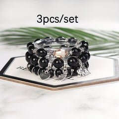 Bohemian Beaded Elephant Wings LOVE Ball Bracelet