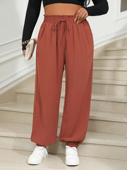  High Rise Jogger Trousers With Pockets