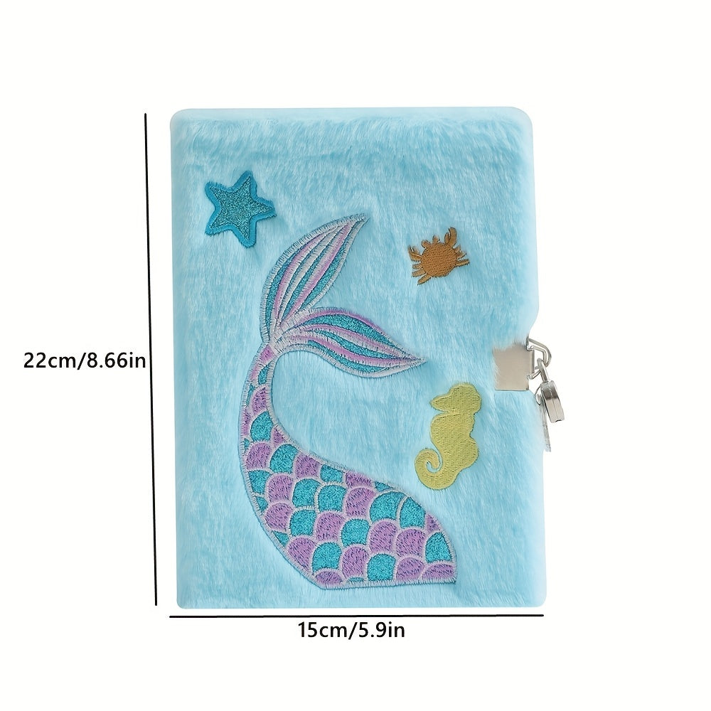 Mermaid Tail Notebook Soft Plush & Colorful