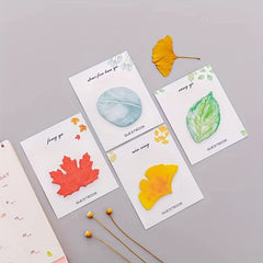 Fresh Leaf Sticky Notes, Tearable Notepad, N Times Sticky Mes