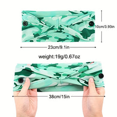 Camo Sports Headband Wicking Elastic Hairband Couple Hair Accessories