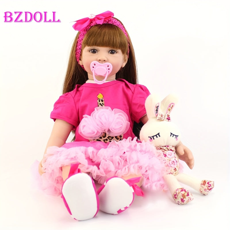 Realistic Reborn Baby Doll in Pink Outfit & Accessories