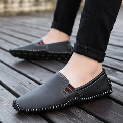 Men's Hand Stitched Loafer Shoes Lightweight Slip On Flats