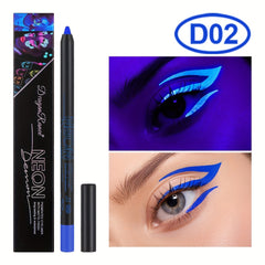 6 Colors Fluorescent Eyeliner UV Light Waterproof Pen