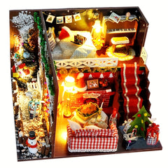 Dollhouse With Dust Cover Model Toys Doll House Set With Furniture