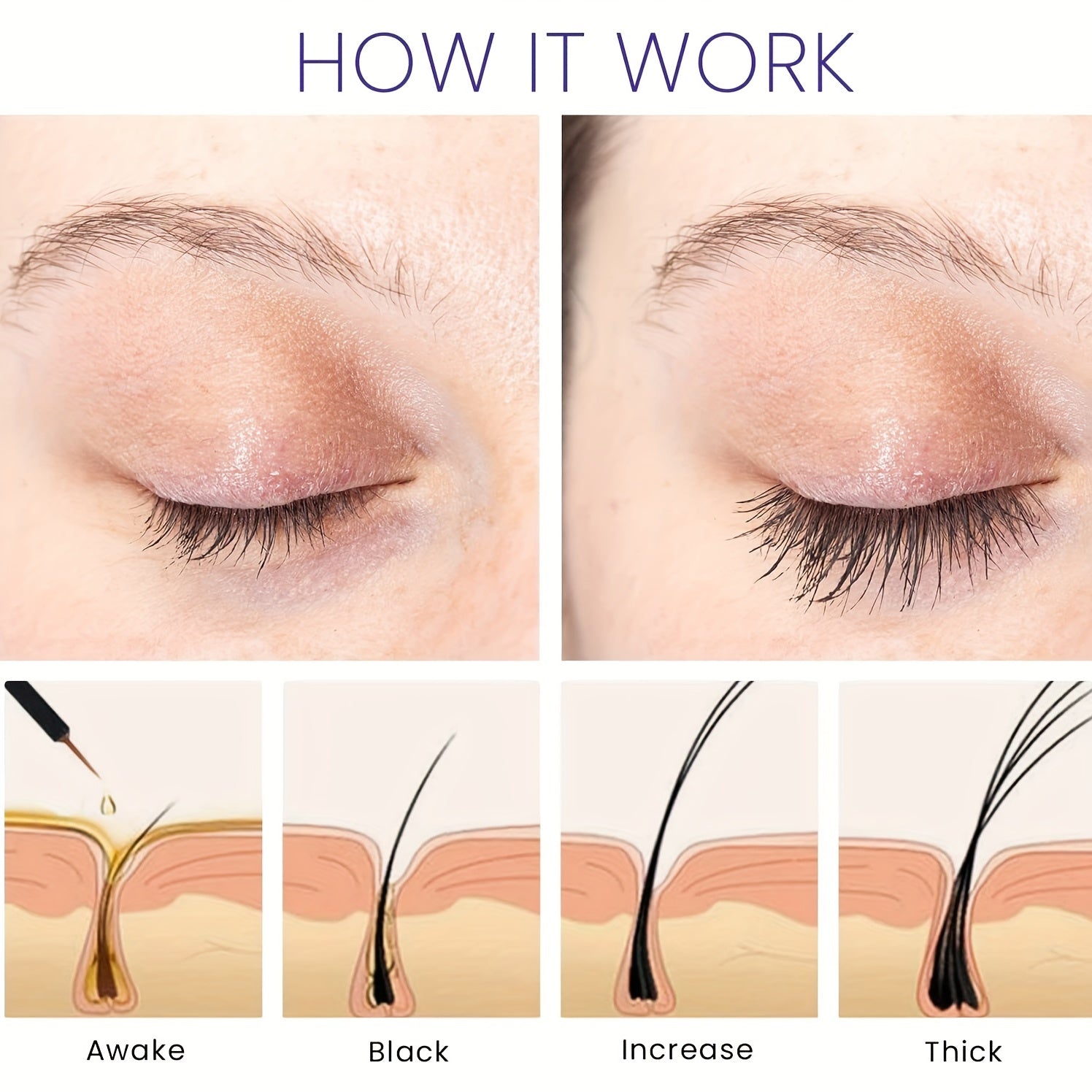 Natural Eyelash Serum for Thicker Eyelashes Faster Growth 8ml