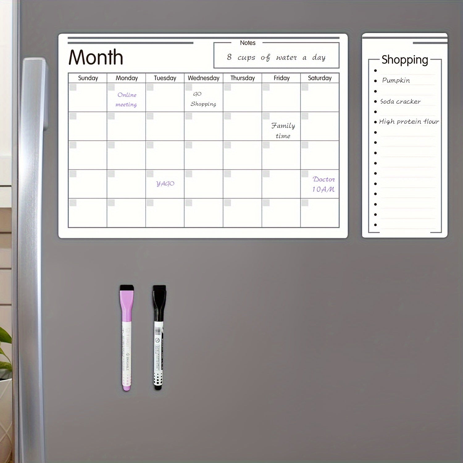 Magnetic Dry Erase Calendar For Fridge Monthly