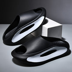 Men Cloud Slides Pillow Slippers Lightweight Open Toe Shoes