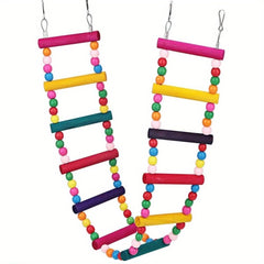 12 Step Wooden Bird Ladder Parrot Training Exercise Toy