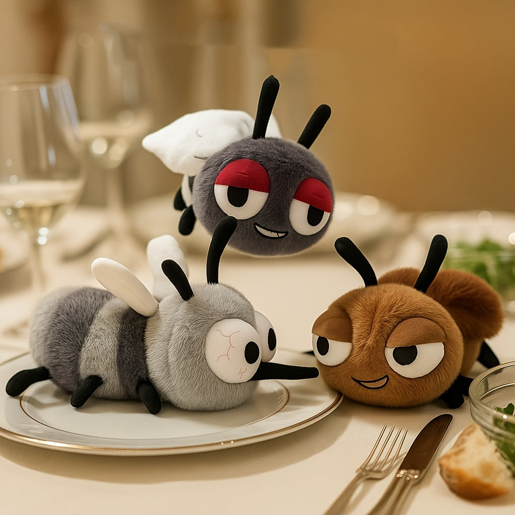 JIAJCHUF 9in Plush Insect Stuffed Toys with Red Eyes & Antennae
