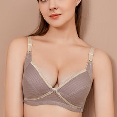 Front Buckle Wireless Push Up Bra Comfy & Breathable Women's Lingerie