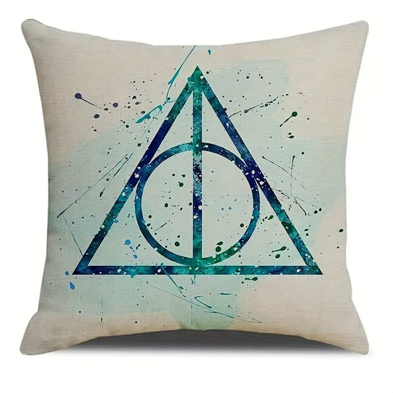 4pcs Assorted Printed Linen Throw Pillow Covers