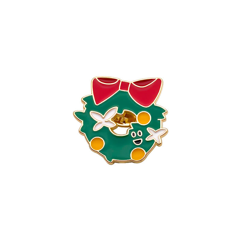 Christmas Snowflake Bell Candy Stick Brooch