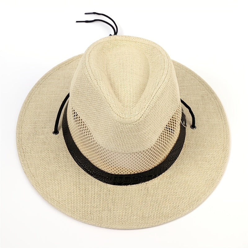 Men's Wide Brim Fedora Hat for Vacation
