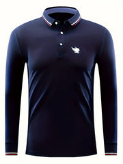 Men's Long Sleeve Flying Eagle Print Sports Shirt