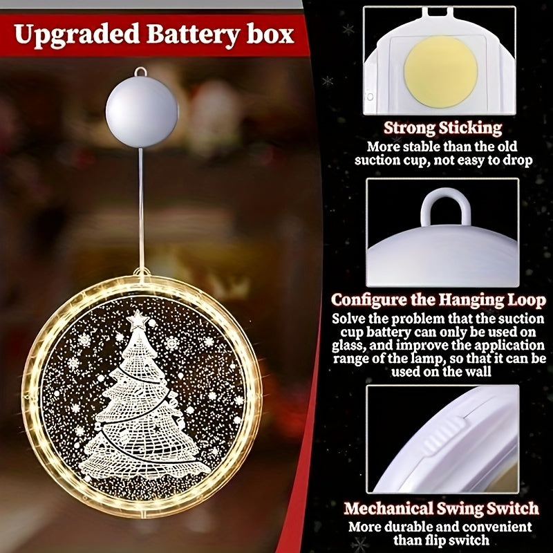 Christmas Window Light Decoration 3D Light Operated