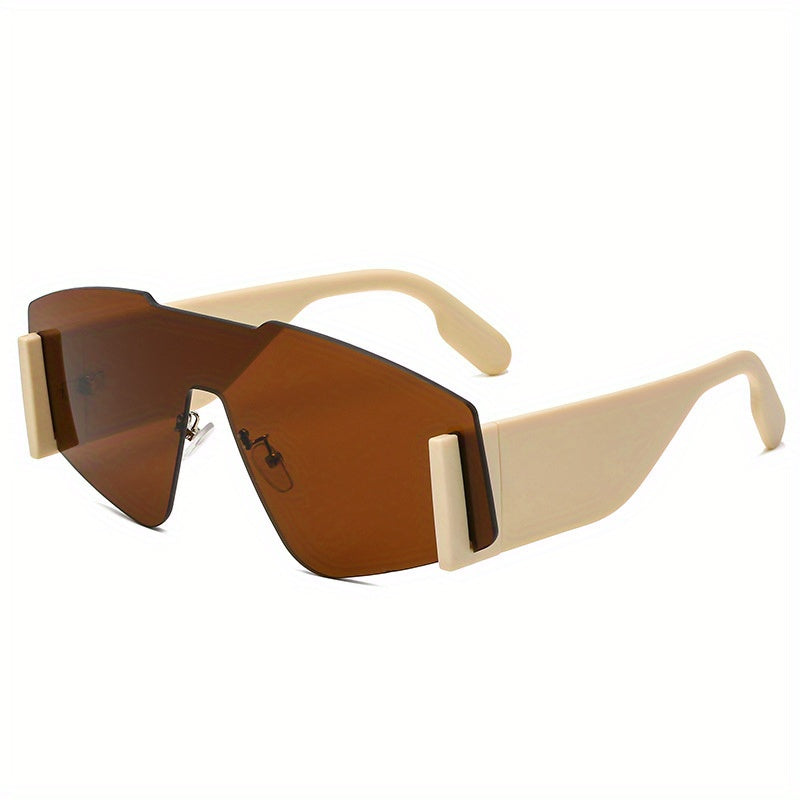 Y2K Rimless Sunglasses UV400 Sun Shades Outdoor Shield Sports