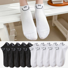 Letter Print Sports Short Socks Women's Stockings