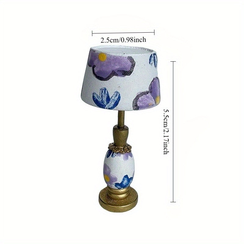 1:12 Dollhouse Mini Model Antique Desk Lamp Bedside Lamp Photo Props