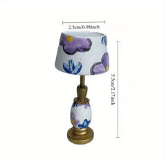 1:12 Dollhouse Mini Model Antique Desk Lamp Bedside Lamp Photo Props