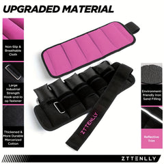 2pcs Adjustable Ankle Weights 2.5-10lbs, Strength Training Fitness Belts