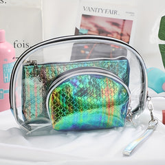 Women's Travel Cosmetic Bag Zipper Handbag Storage Pouch for Business Trip