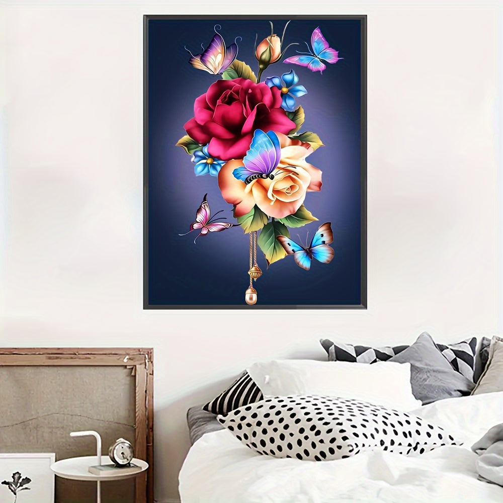 Butterfly Flower Canvas Painting Poster for Home Decoration