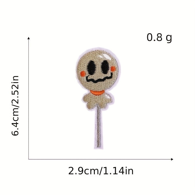 12pcs Halloween Iron On Patches for Men Sew On Embroidered Applique