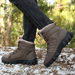 Women's Waterproof Snow Boots Plush Lined Warm Hiking Shoes