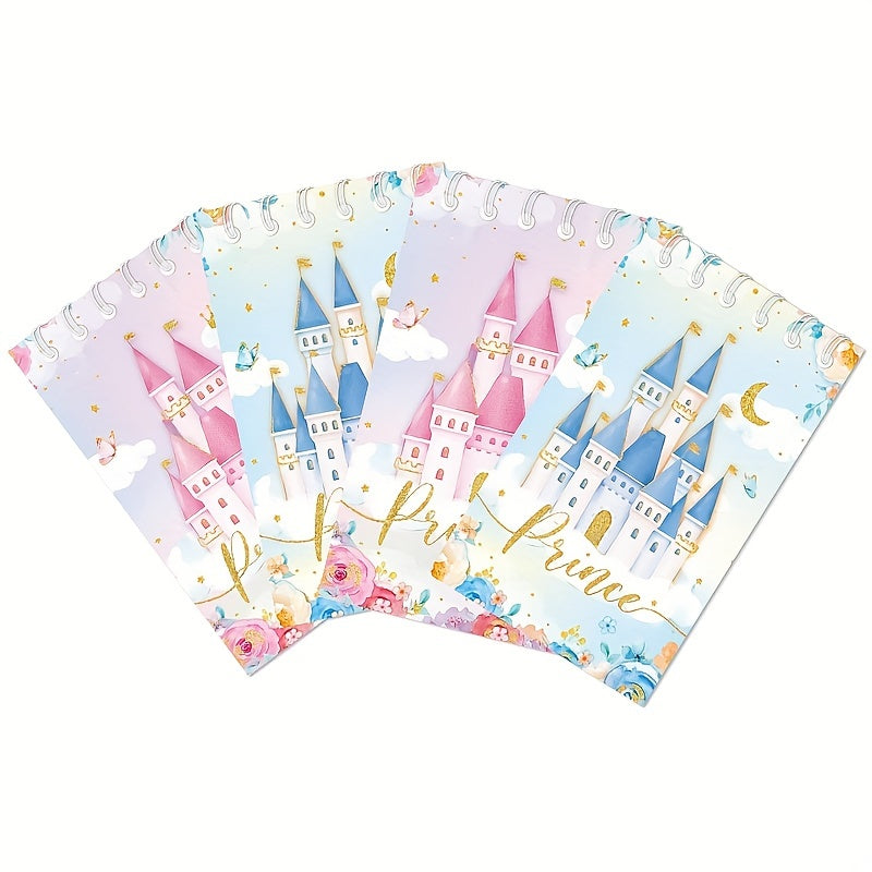 6pcs Prince And Princess Mini Notebooks Castle Crown Notepad
