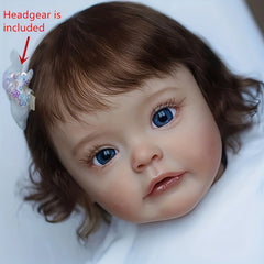 23 Inch Hair Transplant Reborn Doll Soft Silicone Washable Hairpin
