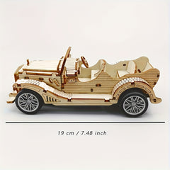 3D Vintage Classic Truck Wooden Puzzle Set DIY Kit