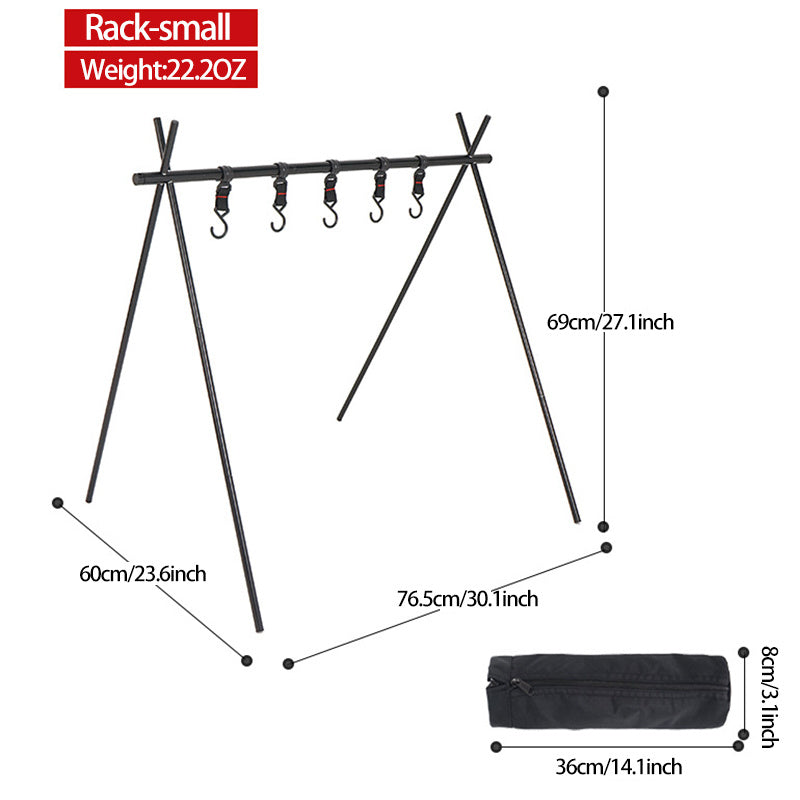 Portable Folding Tripod Stand for Camping Clothes Storage